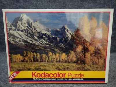 Vintage  Kodacolor 2 Pack 500 Piece Puzzles GRAND TETON PARK & STANLEY LAKE - Image 1 of 4