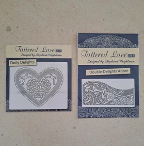 TATTERED LACE Deckchen Delights & Double Delights Adore Craft Dies 2 Packungen Brandneu in Verpackung - Bild 1 von 4