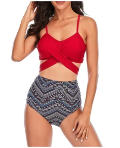 Sz L Bikini Sets with Push Up Top High Waist Bottom X002QRB09V - Picture 1 of 5