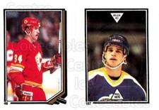 1987-88 O-Pee-Chee Stickers #048-187 Jamie Macoun, Luc Robitaille