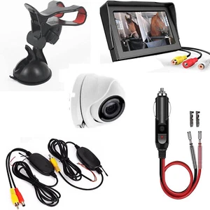 Kit sorveglianza trailer cavalli Monitor 4,3" VENTOSA +ADATTATORE ACCENDISIGARI - Foto 1 di 5