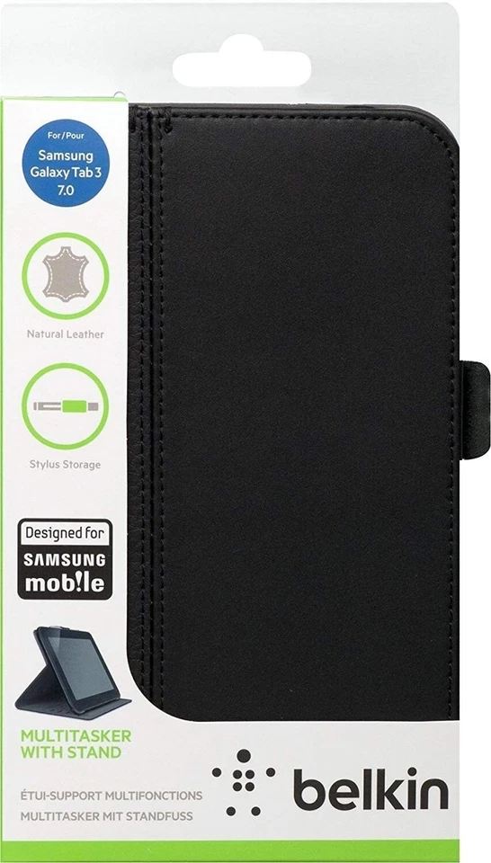 Funda folio de cuero Belkin K Frame Pro para Samsung Galaxy Tab 3 de 7 pulgadas - negra Foto 1 de 3