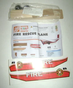 NEU HOME DEPOT KINDER WERKSTATT FEUERWEHR FLUGZEUG KIT LOWES BAUEN HOLZPROJEKT - Bild 1 von 3