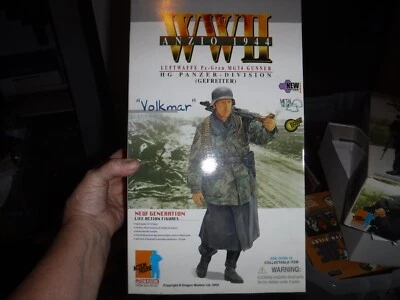 Dragon Figure WWII Anzio 1944 Luftwaffe Pz-Gren- MG34 Gunner-"Volkmar" - Image 1 of 4