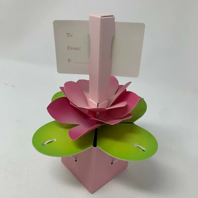 Hallmark Suddenly Flowers Paper Bloom Gift Card Holder Pop Up Pink Set of 2 - Image 1 of 4