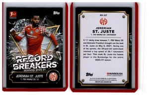 21/22 Topps Bundesliga Rekordbrecher #JST Jeremiah St. Juste - 1. FSV MAINZ 05 - Bild 1 von 1