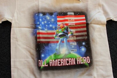 Toy Story Buzz Lightyear "All American Hero" T-Shirt!  Size 6/6X - Image 1 of 3