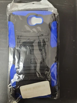 SAMSUNG NOTE 2 PHONE CASE WITH BELT CLIP BLACK/BLUE - Image 1 of 3