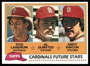 1981 A Cardinals Future Stars - Tito Landrum/Al Olmsted/Andy Rincon #244 RC