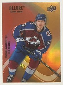 2022-23 Upper Deck Allure BEN MEYERS Rookie Red Orange Color Flow Avalanche