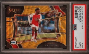 Bukayo Saka 2023-24 Panini Select FIFA #201 Field Gold Wave Prizm /10 PSA 9 - Picture 1 of 2