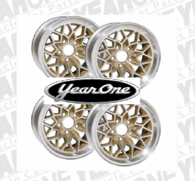 17x9 1970-1981 Gold PONTIAC Firebird Trans AM WS6 Snowflake Wheels. SET OF 4 NEW - Image 1 of 3