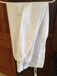 CREST UNIFORMS UNISEX SCRUB PANTS DRAW STRING STYLE 214 WHITE MEDIUM NEW - Picture 1 of 3