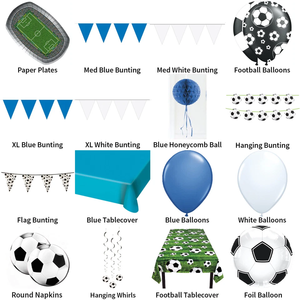 EVERTON FC FOOTBALL PARTY DECORATIONS - PARTYWARE COMPLETE SELECTION - Image 1 of 1
