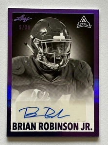 Brian Robinson Jr 2021 Leaf Memories Autographs Purple ARC Rookie Auto /30 - Picture 1 of 2