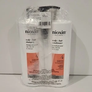 Nioxin System 4 Shampoo and Scalp Therapy Conditioner 33.8oz Set / Plus 2 Pumps - Picture 1 of 5
