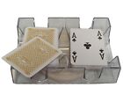 2 DECK REVOLVING CANASTA POKER CARD TRAY DISCARD TRAY Hand And Foot Game *