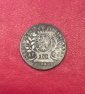 ALLEMAGNE. Markgraftum Brandenburg-Bayreuth 10 Kreuzers Frederick Christian 1766 - Picture 1 of 2