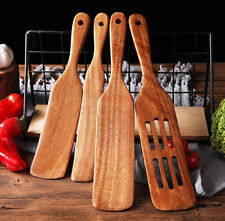 Wooden Spurtle Set Kitchen Tools Natural Acacia Cookware Spatula Spoon Utensils