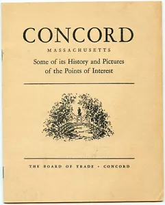 Concord, Massachusetts, 1950 Softcover Booklet By The Board of Trade - Concord - Bild 1 von 16