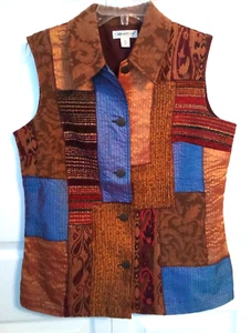 Coldwater Creek Patchwork Vest, small - Picture 1 of 3