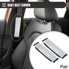 1 Pair Universal Car Seat Belt Cover Bling Shoulder Strap Faux Leather White