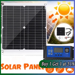 Solarpanel Kit Erhaltungsbatterie Ladegerät 12 V für Auto Van Caravan Boot UK LAGER - Bild 1 von 16