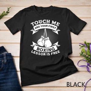 Camiseta Unisex Amantes del Boxeo Fanáticos Tu Primera Lección de Boxeo Es Gratis - Imagen 1 de 15