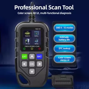 Automotive OBD2 Scanner Battery Tester Check Engine Code Reader Diagnostic Tool - Picture 1 of 12