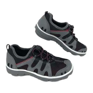 Lands' End Gray/Black Comfort Textile Water Shoes | Boys Size 11T - Picture 1 of 8