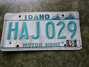 1990 Idaho Motor Home License Plate HAJ029 - Picture 1 of 2