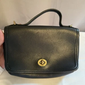 Vintage Coach 1996 schwarz Leder Umhängetasche Casino 9924 Top Handle Handtasche - Bild 1 von 19