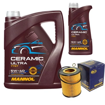 SCT Ölfilter 6L MANNOL Ceramic 5W-40 für BMW 3er Cabriolet 320 Ci 330 325 - Bild 1 von 4