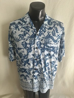 Genuine Ocean Current Shirt Men’s MEDIUM Vintage Hawaiian Surfer Tiki Hut Shirt - Image 1 of 4