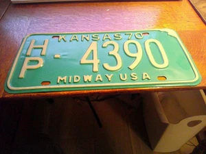 1970 Harper County Kansas License Plate - Picture 1 of 2