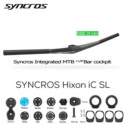 Manillar de cabina MTB integrado de carbono 40 mm/50 mm/60 mm 28,6 mm con montaje  Foto 1 de 4