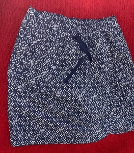 Patagonia Skort Womens Sm Navy Print Fleetwith Tulip Hem Outer Drawcord Pockets - Picture 1 of 6