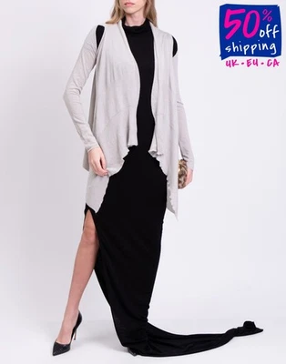 RRP€1100 RICK OWENS Cashmere Cardigan Size XS Lightweight Knit Made in Italy - Image 1 of 4