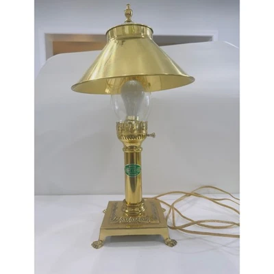Vintage Paris Orient Express Istanbul Brass Desk Lamp - Image 1 of 4