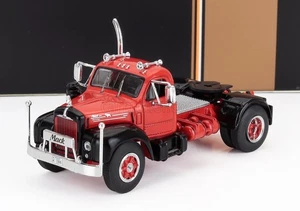 MODELLINO CAMION STATICO IXO MACK B61 TRACTOR TRUCK 2 ASSI 1953 ROSSO NERO 1/64 - Foto 1 di 6