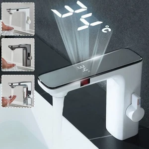 Touchless Bathroom Sink Faucet Automatic Motion Sensor Vanity Faucet Single Hole - Picture 1 of 28