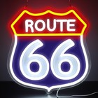 Route 66 Neon Signs,LED Vintage 66 Road Lights, Room Decor for Garage,Home, Room