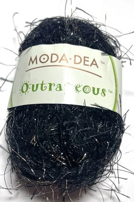 MODA DEA OUTRAGEOUS YARN 1 pk. BLACK GOLD. I Combine Ship, Read Details. - Image 1 of 3
