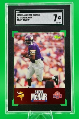 1995 Classic NFL Rookies Draft Day Steve McNair #2 Rookie RC Vikings SGC 7 - Image 1 of 2