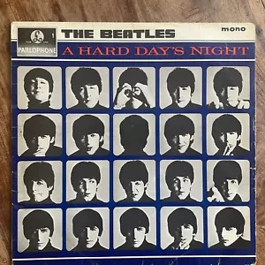 THE BEATLES - A HARD DAY'S NIGHT VG+/VG+ VINYL LP / FIRST/LABEL A/TRACING INNER - Picture 1 of 12