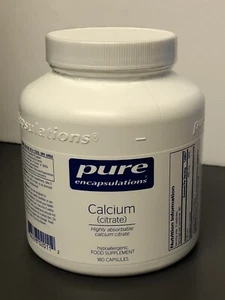Pure Encapsulations - CALCIUM CITRATE - 180 Capsules. BRAND NEW. EXP:03/2025. - Picture 1 of 2