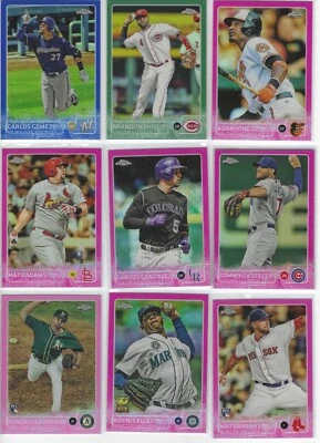 2015 Topps Chrome refractor parallels pick your card Pink Sepia Prism Blue Green - Image 1 of 4