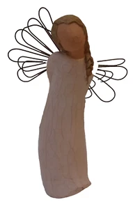 Figurina Albero Salice "Grazie" 2002 Angelo con Fiori Viola Susan Lordi - Foto 1 di 3