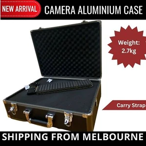 Camera Aluminium Hard Case with Foam Insert Carry Strap Lockable Large Size MEL - Picture 1 of 8