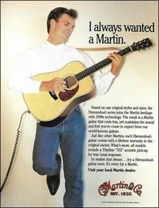 1991 Martin Shenandoah Series Acoustic Guitar advertisement 8 x 11 ad print - Picture 1 of 3